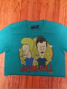 Beavis and Butt-Head "Nachos Rule" Graphic Tee - Teal